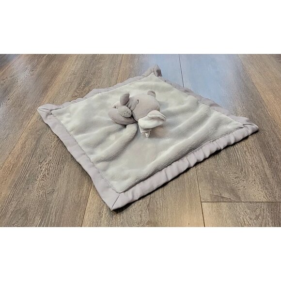 Carters Gray Elephant Lovey Holding Security Blanket Soft Velour Satin Toy - Picture 3 of 10